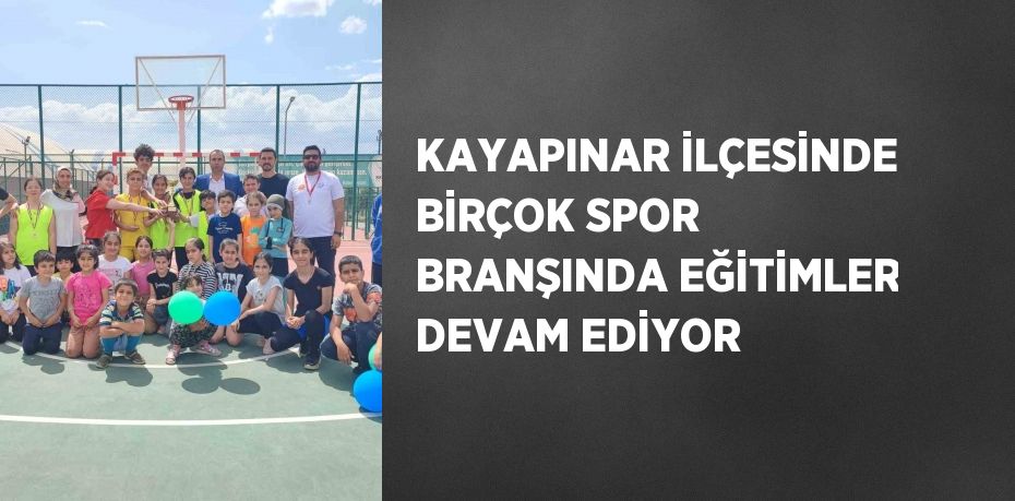 KAYAPINAR İLÇESİNDE BİRÇOK SPOR BRANŞINDA EĞİTİMLER DEVAM EDİYOR