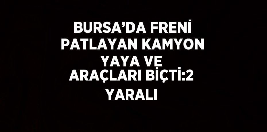 BURSA’DA FRENİ PATLAYAN KAMYON YAYA VE ARAÇLARI BİÇTİ:2 YARALI