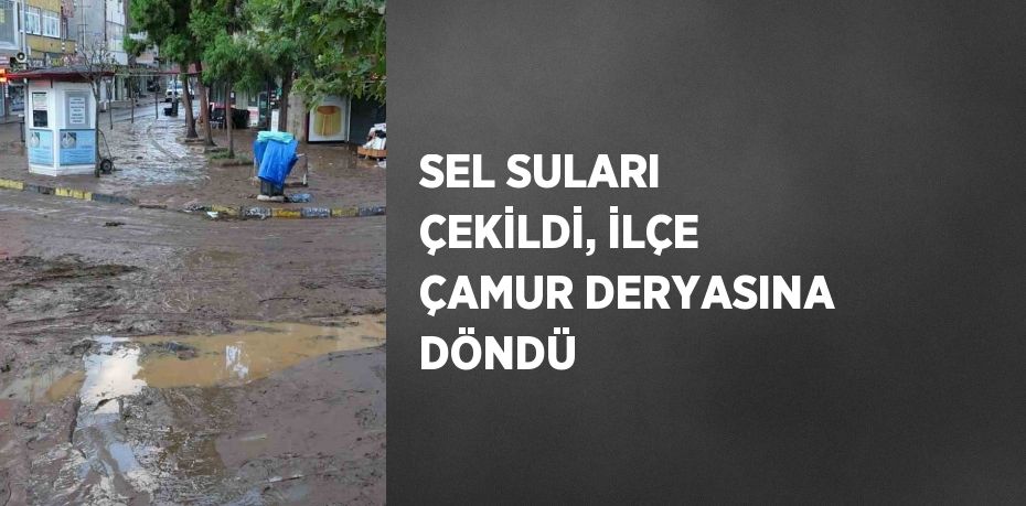 SEL SULARI ÇEKİLDİ, İLÇE ÇAMUR DERYASINA DÖNDÜ