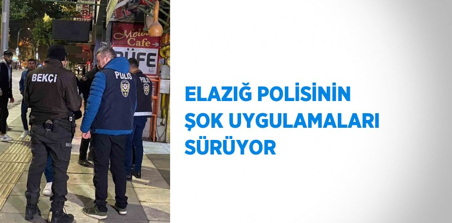 ELAZIĞ POLİSİNİN ŞOK UYGULAMALARI SÜRÜYOR