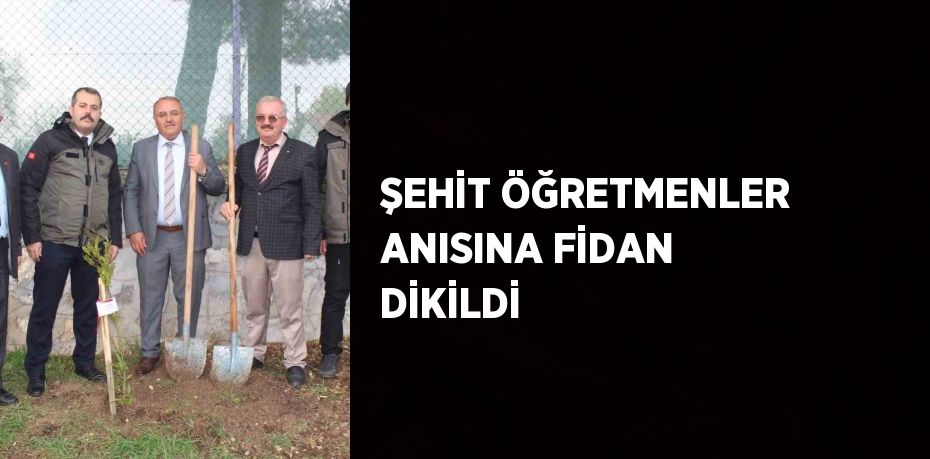 ŞEHİT ÖĞRETMENLER ANISINA FİDAN DİKİLDİ