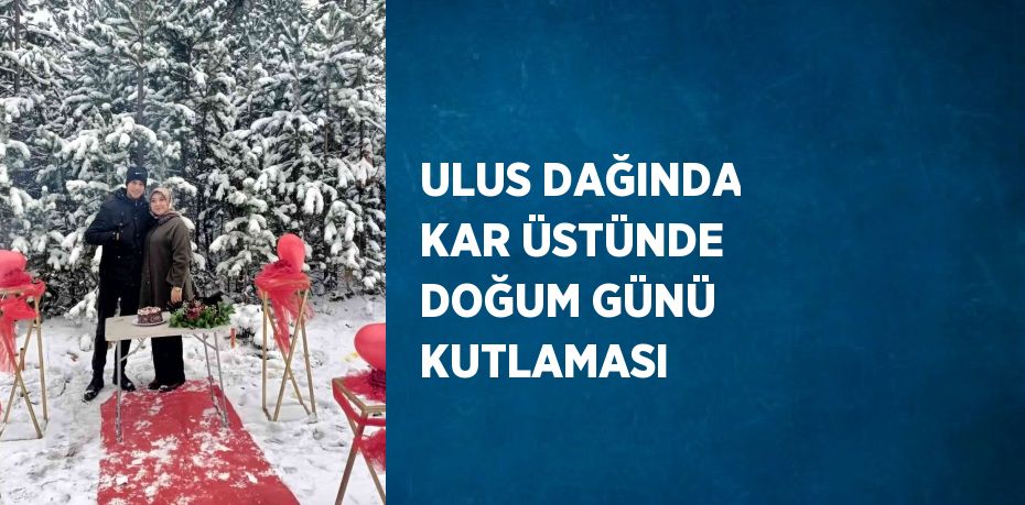 ULUS DAĞINDA KAR ÜSTÜNDE DOĞUM GÜNÜ KUTLAMASI