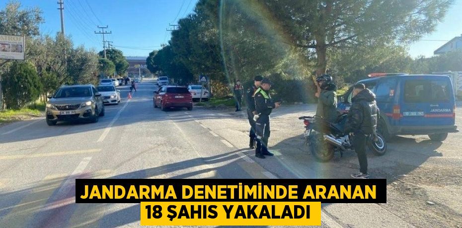 Jandarma denetiminde aranan 18 şahıs yakaladı