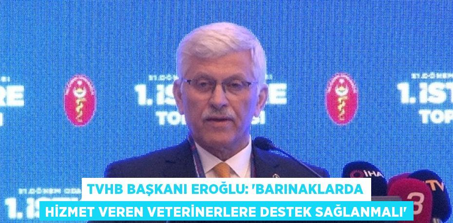 TVHB BAŞKANI EROĞLU: 'BARINAKLARDA HİZMET VEREN VETERİNERLERE DESTEK SAĞLANMALI'