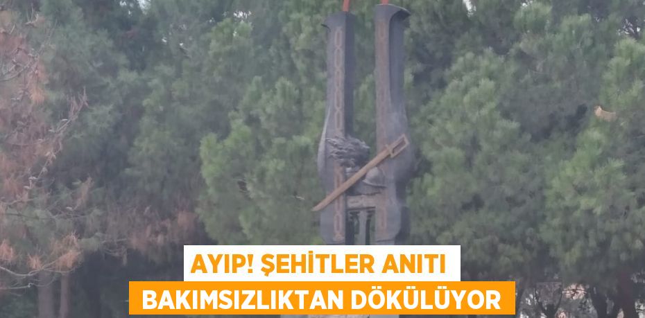 AYIP! ŞEHİTLER ANITI  BAKIMSIZLIKTAN DÖKÜLÜYOR