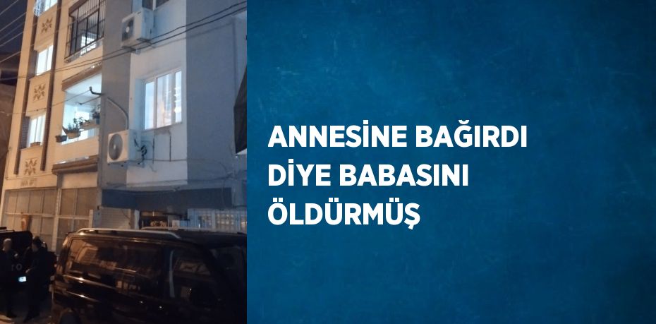 ANNESİNE BAĞIRDI DİYE BABASINI ÖLDÜRMÜŞ