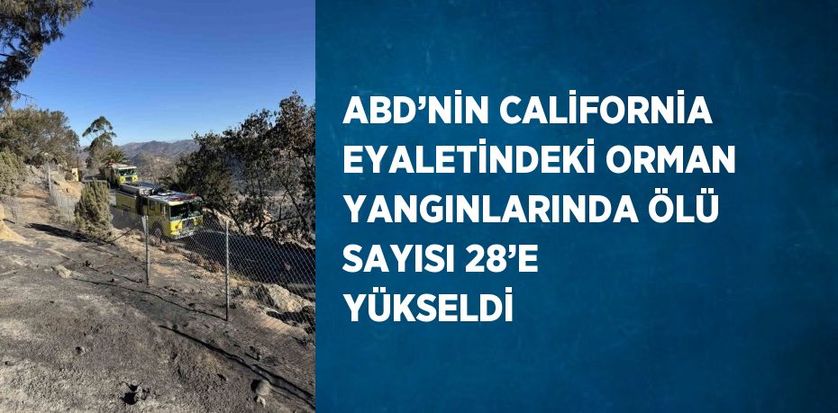 ABD’NİN CALİFORNİA EYALETİNDEKİ ORMAN YANGINLARINDA ÖLÜ SAYISI 28’E YÜKSELDİ