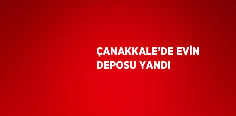 ÇANAKKALE’DE EVİN DEPOSU YANDI