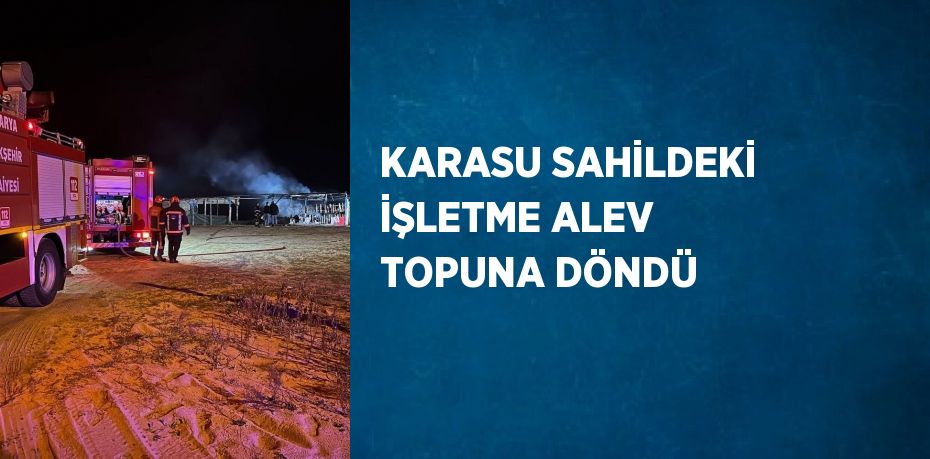 KARASU SAHİLDEKİ İŞLETME ALEV TOPUNA DÖNDÜ