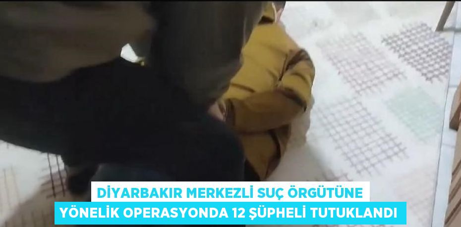 DİYARBAKIR MERKEZLİ SUÇ ÖRGÜTÜNE YÖNELİK OPERASYONDA 12 ŞÜPHELİ TUTUKLANDI