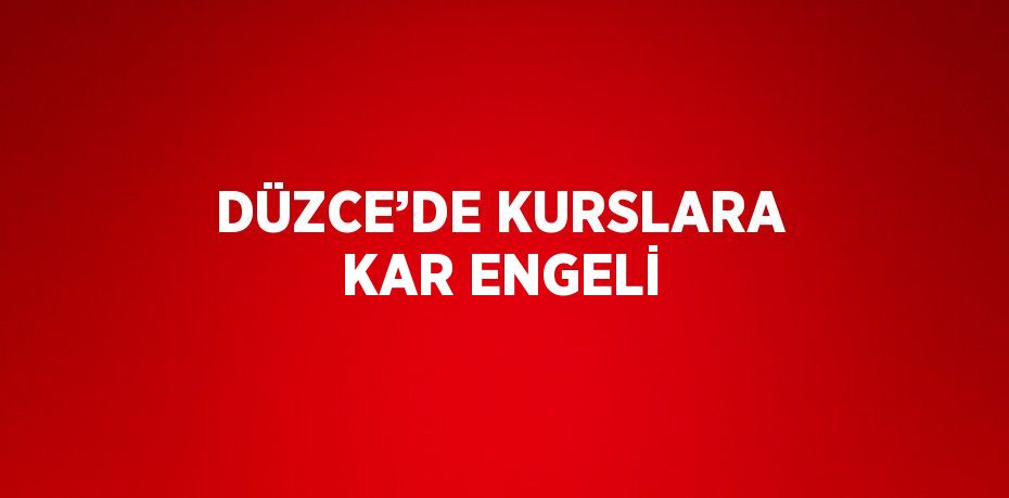 DÜZCE’DE KURSLARA KAR ENGELİ