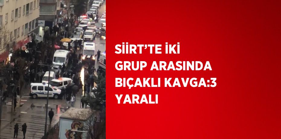 SİİRT’TE İKİ GRUP ARASINDA BIÇAKLI KAVGA:3 YARALI