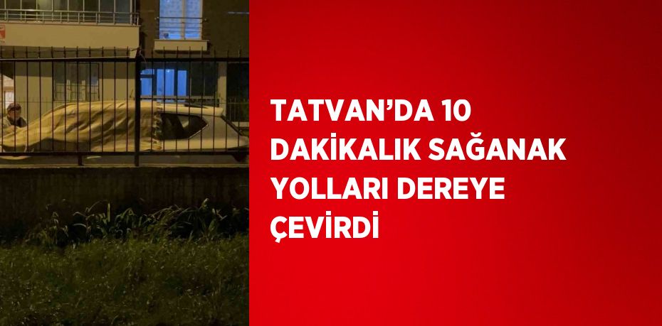 TATVAN’DA 10 DAKİKALIK SAĞANAK YOLLARI DEREYE ÇEVİRDİ