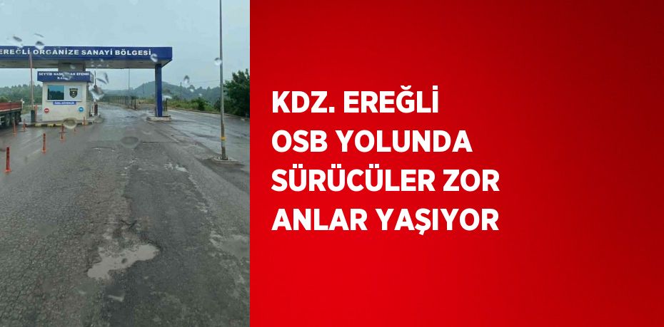 KDZ. EREĞLİ OSB YOLUNDA SÜRÜCÜLER ZOR ANLAR YAŞIYOR