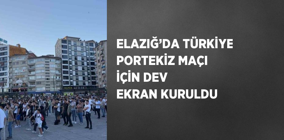 ELAZIĞ’DA TÜRKİYE PORTEKİZ MAÇI İÇİN DEV EKRAN KURULDU