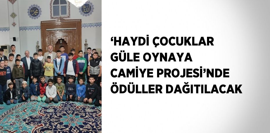 ‘HAYDİ ÇOCUKLAR GÜLE OYNAYA CAMİYE PROJESİ’NDE ÖDÜLLER DAĞITILACAK