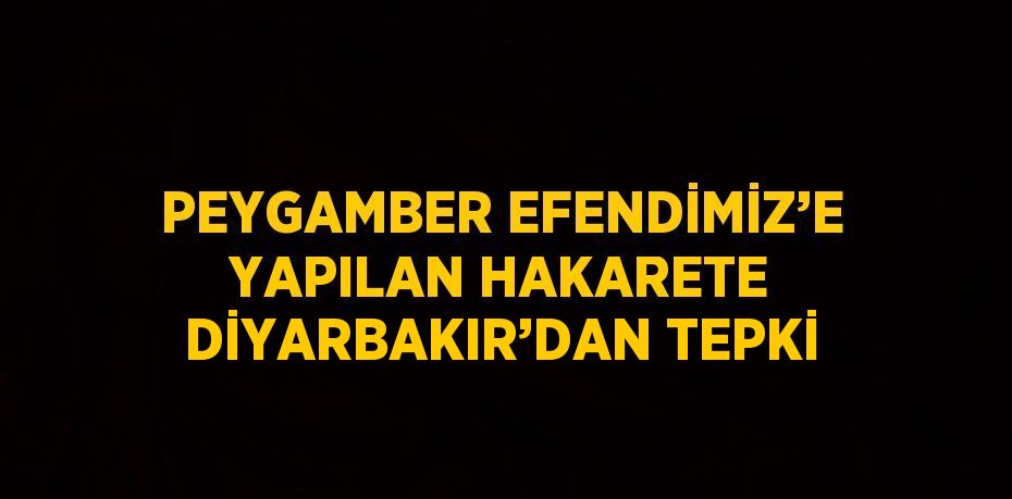 PEYGAMBER EFENDİMİZ’E YAPILAN HAKARETE DİYARBAKIR’DAN TEPKİ