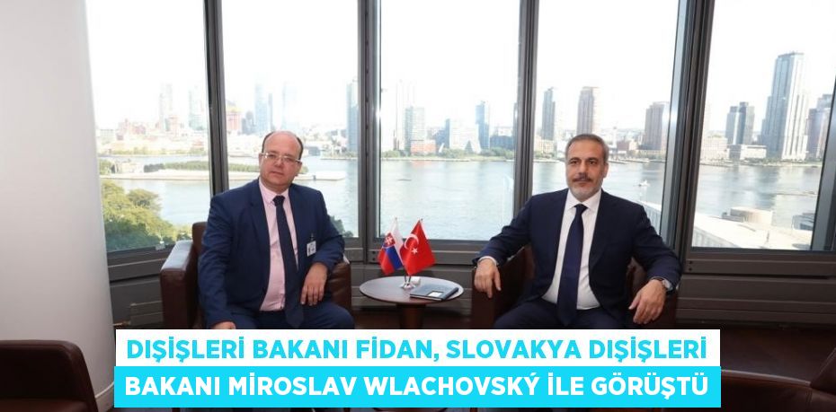 DIŞİŞLERİ BAKANI FİDAN, SLOVAKYA DIŞİŞLERİ BAKANI MİROSLAV WLACHOVSKÝ İLE GÖRÜŞTÜ