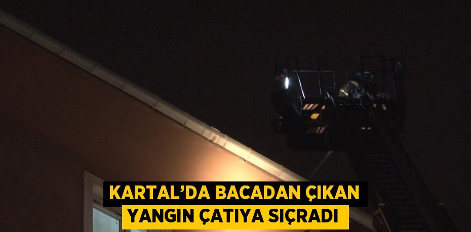 KARTAL’DA BACADAN ÇIKAN YANGIN ÇATIYA SIÇRADI