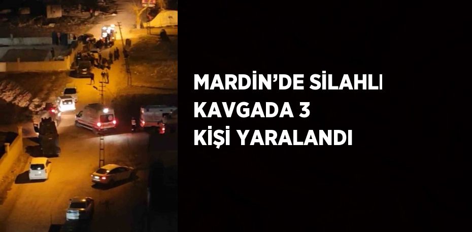 MARDİN’DE SİLAHLI KAVGADA 3 KİŞİ YARALANDI