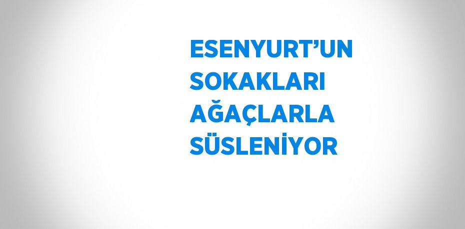 ESENYURT’UN SOKAKLARI AĞAÇLARLA SÜSLENİYOR