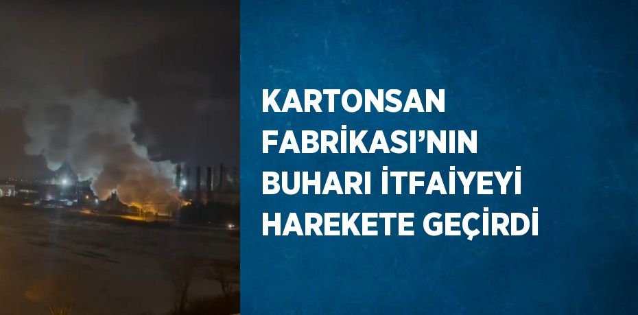 KARTONSAN FABRİKASI’NIN BUHARI İTFAİYEYİ HAREKETE GEÇİRDİ