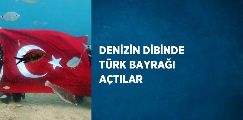 DENİZİN DİBİNDE TÜRK BAYRAĞI AÇTILAR