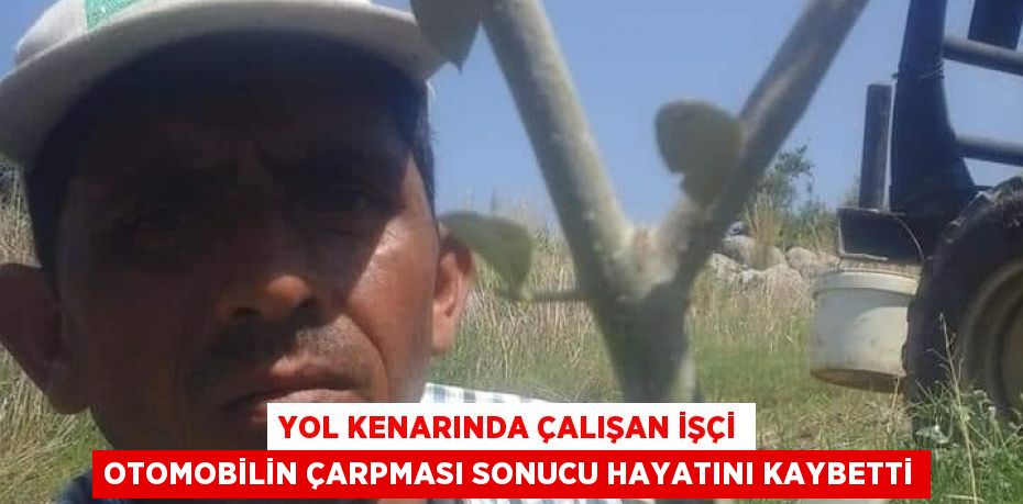 YOL KENARINDA ÇALIŞAN İŞÇİ OTOMOBİLİN ÇARPMASI SONUCU HAYATINI KAYBETTİ