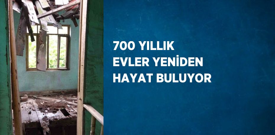 700 YILLIK EVLER YENİDEN HAYAT BULUYOR