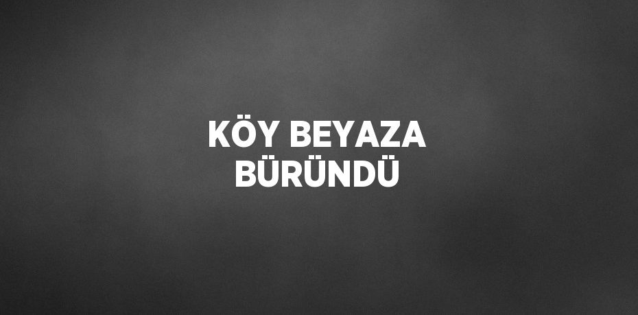 KÖY BEYAZA BÜRÜNDÜ