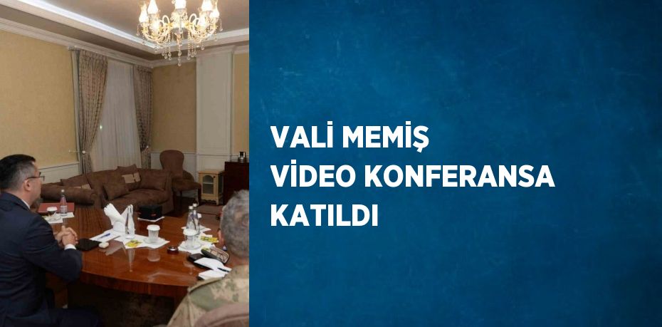 VALİ MEMİŞ VİDEO KONFERANSA KATILDI