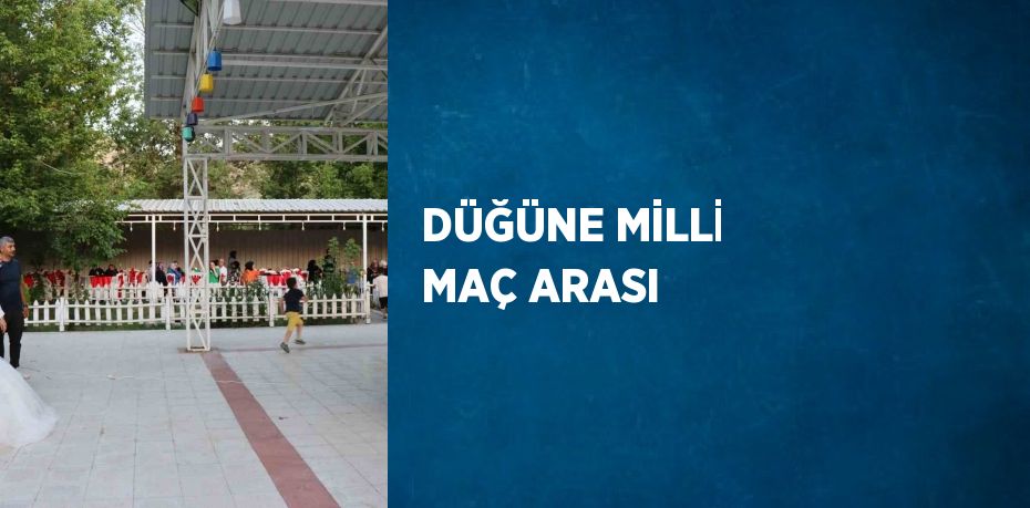 DÜĞÜNE MİLLİ MAÇ ARASI