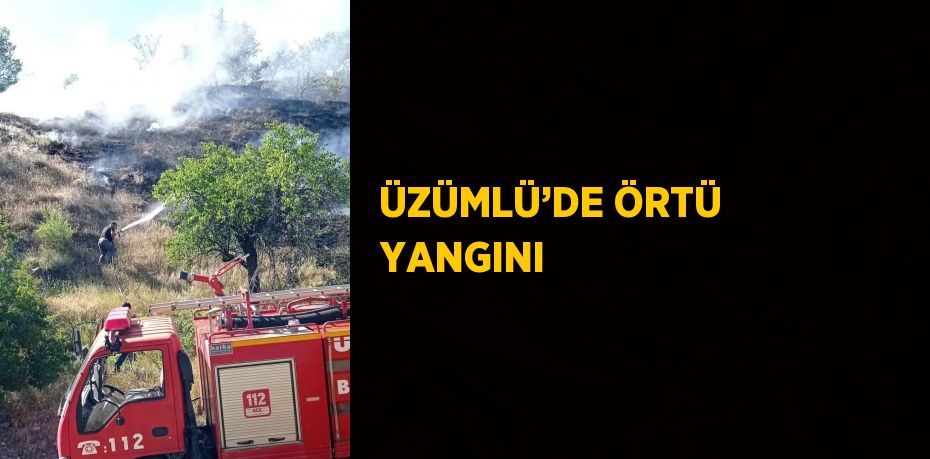 ÜZÜMLÜ’DE ÖRTÜ YANGINI