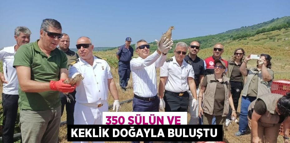 350 sülün ve keklik doğayla buluştu