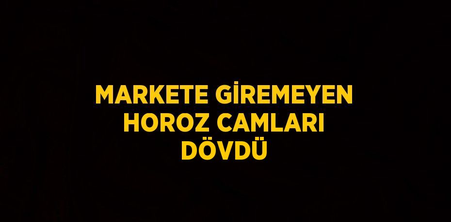 MARKETE GİREMEYEN HOROZ CAMLARI DÖVDÜ