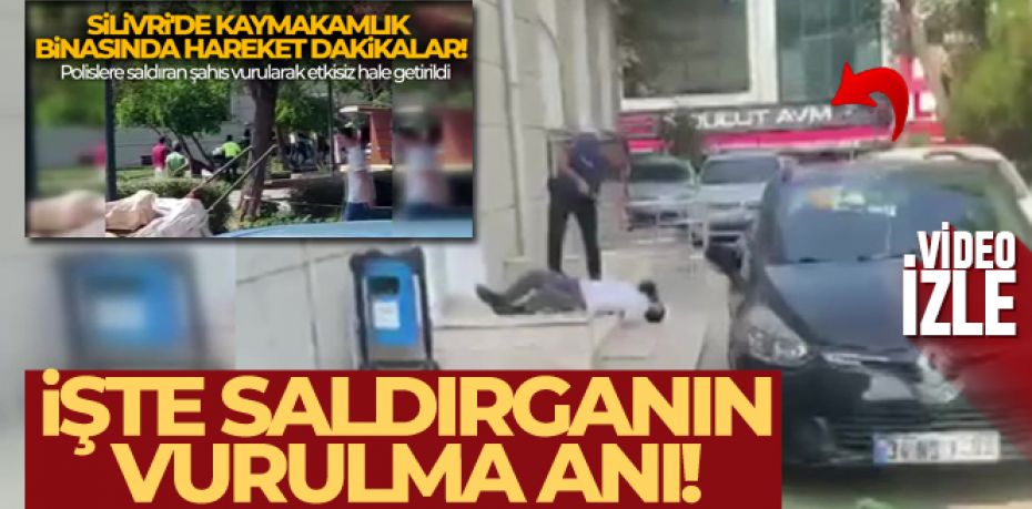 Polise saldıran zanlının vurulma anı kamerada