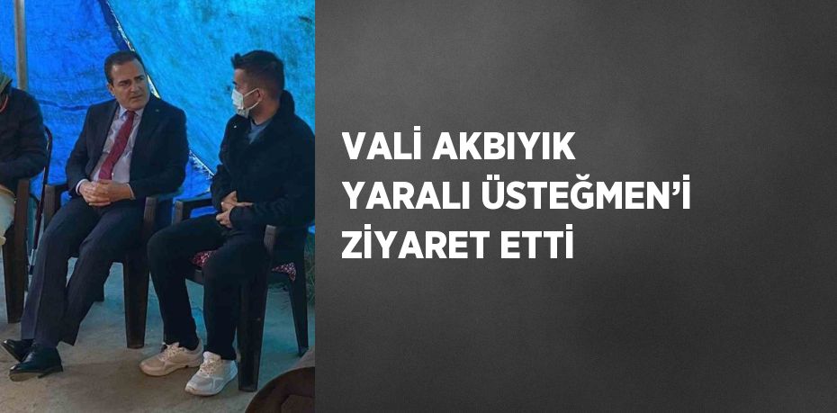 VALİ AKBIYIK YARALI ÜSTEĞMEN’İ ZİYARET ETTİ