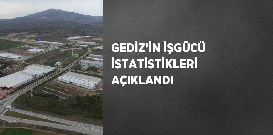 GEDİZ’İN İŞGÜCÜ İSTATİSTİKLERİ AÇIKLANDI