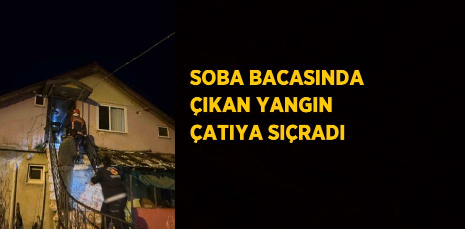 SOBA BACASINDA ÇIKAN YANGIN ÇATIYA SIÇRADI