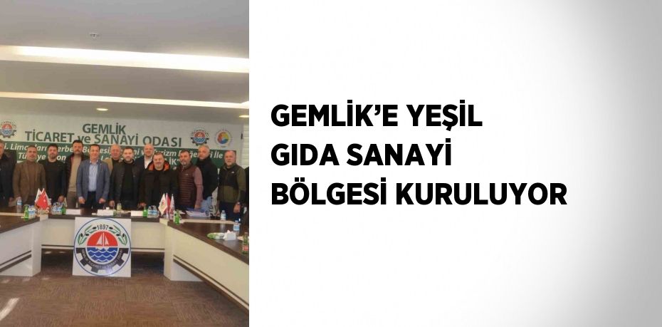 GEMLİK’E YEŞİL GIDA SANAYİ BÖLGESİ KURULUYOR