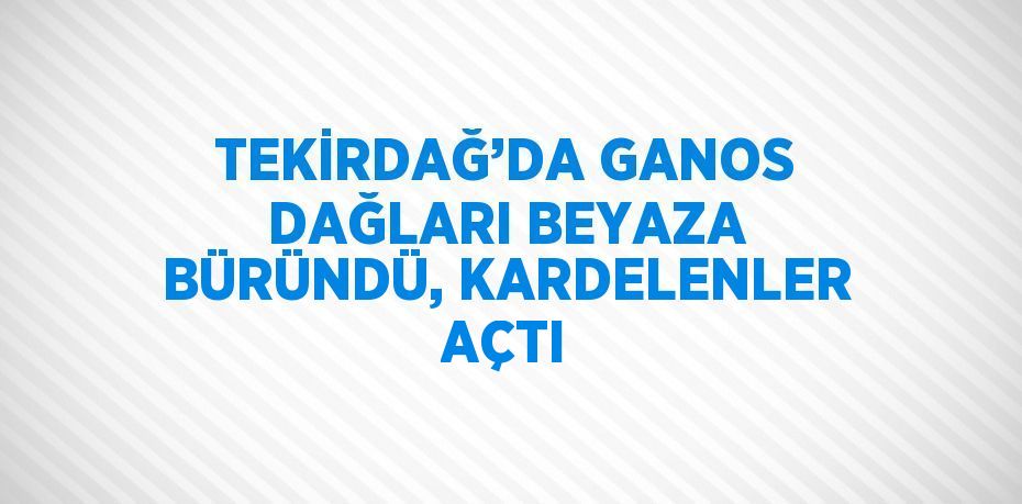 TEKİRDAĞ’DA GANOS DAĞLARI BEYAZA BÜRÜNDÜ, KARDELENLER AÇTI