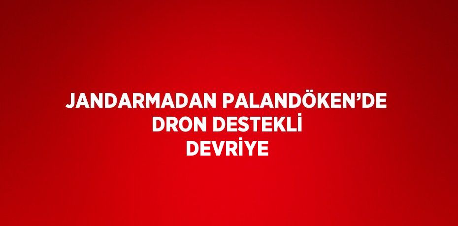 JANDARMADAN PALANDÖKEN’DE DRON DESTEKLİ DEVRİYE