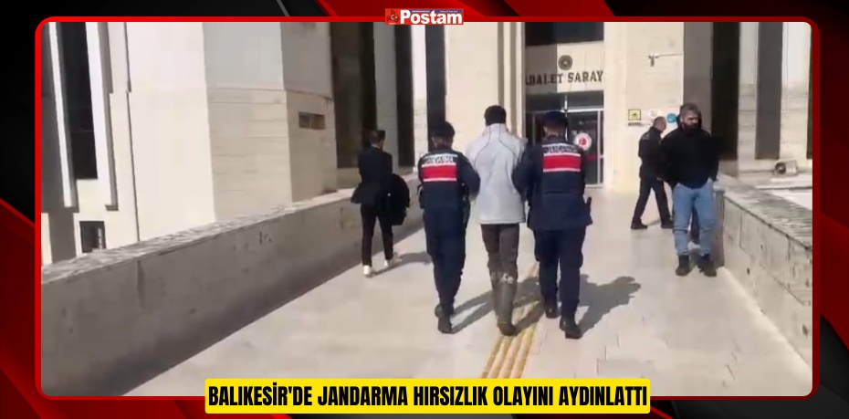 Balıkesir'de jandarma hırsızlık olayını aydınlattı