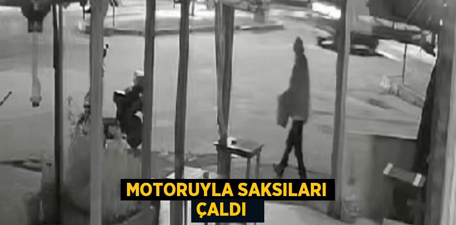 Motoruyla saksıları çaldı  