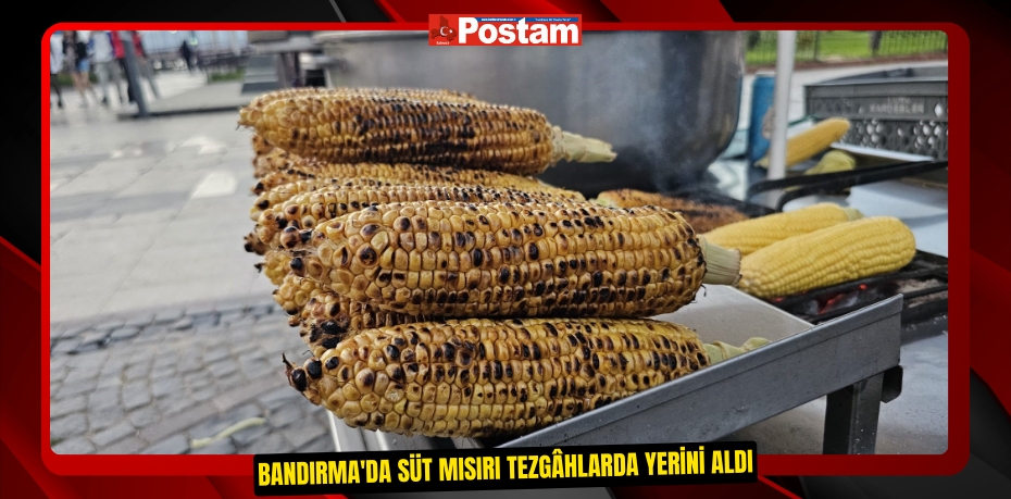 Bandırma'da süt mısırı tezgâhlarda yerini aldı