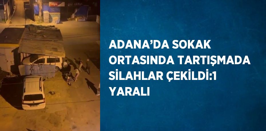 ADANA’DA SOKAK ORTASINDA TARTIŞMADA SİLAHLAR ÇEKİLDİ:1 YARALI