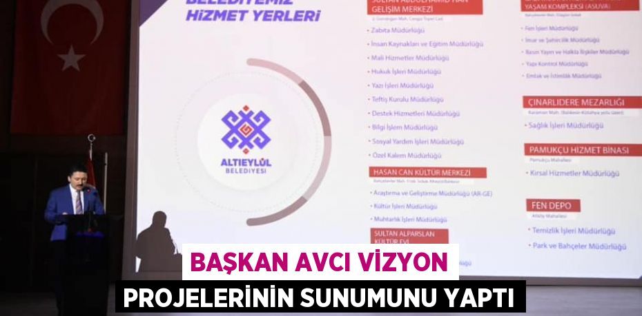 BAŞKAN AVCI VİZYON PROJELERİNİN SUNUMUNU YAPTI