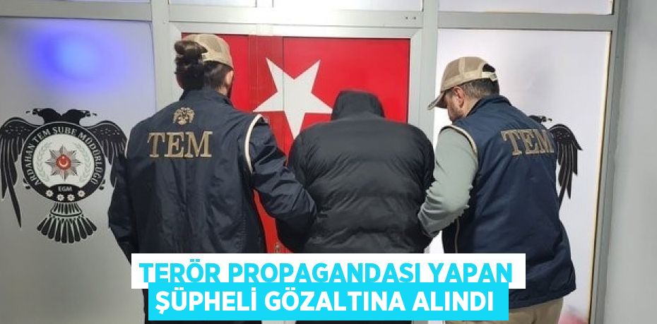 TERÖR PROPAGANDASI YAPAN ŞÜPHELİ GÖZALTINA ALINDI