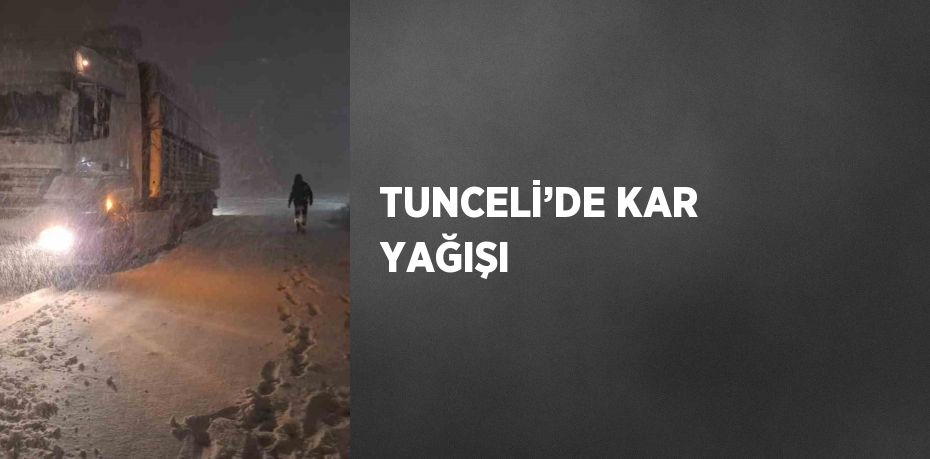 TUNCELİ’DE KAR YAĞIŞI