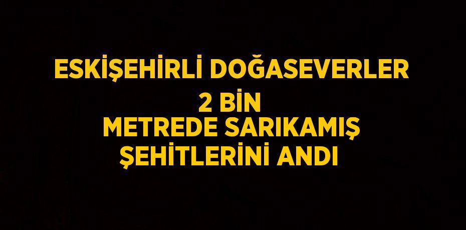 ESKİŞEHİRLİ DOĞASEVERLER 2 BİN METREDE SARIKAMIŞ ŞEHİTLERİNİ ANDI